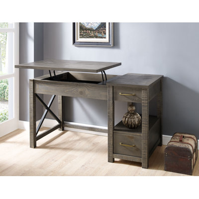 desk denton driftwood loft carbon lift inch adjustable height standing